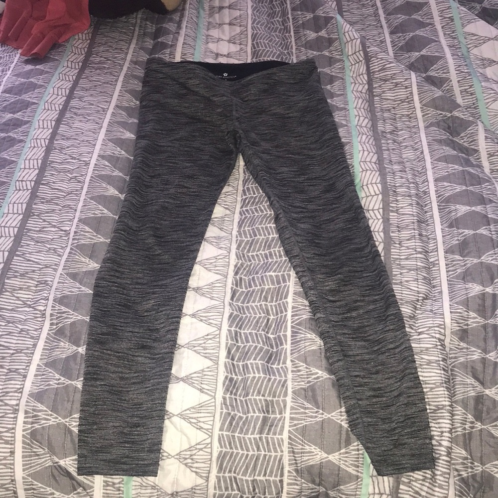 Grey and black athletic leggings